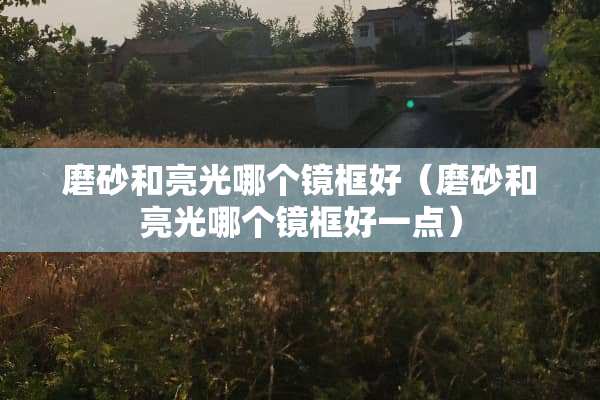 磨砂和亮光哪个镜框好（磨砂和亮光哪个镜框好一点）