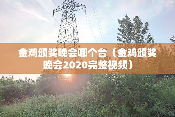 金鸡颁奖晚会哪个台（金鸡颁奖晚会2020完整视频）