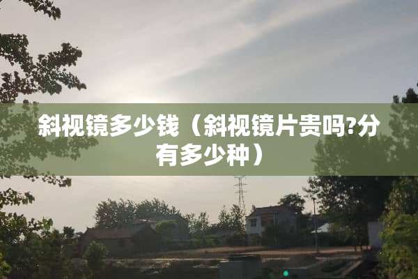 斜视镜多少钱（斜视镜片贵吗?分有多少种）