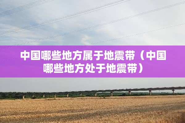 中国哪些地方属于地震带（中国哪些地方处于地震带）