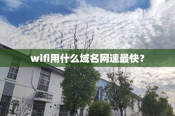 wifi用什么域名网速最快？