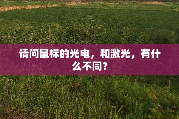 请问鼠标的光电，和激光，有什么不同？