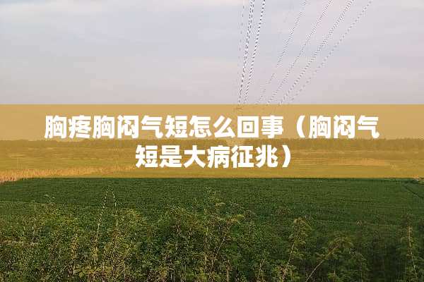 胸疼胸闷气短怎么回事（胸闷气短是大病征兆）