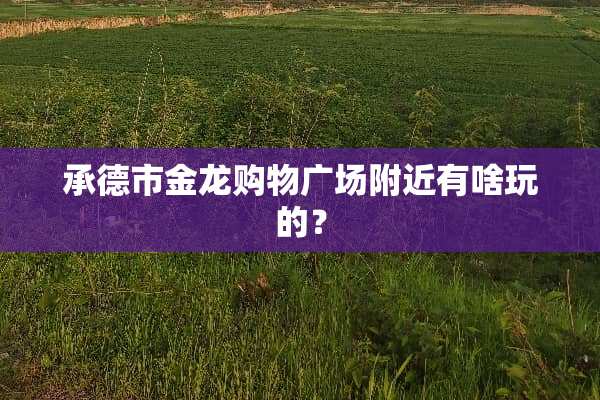 承德市金龙购物广场附近有啥玩的？