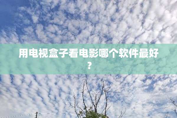 用电视盒子看电影哪个软件最好？