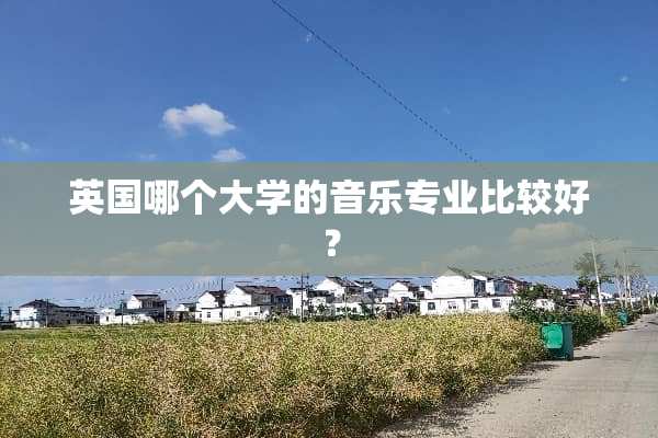 英国哪个大学的音乐专业比较好？