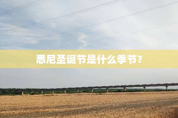 悉尼圣诞节是什么季节？