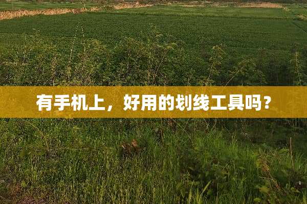有手机上，好用的划线工具吗？