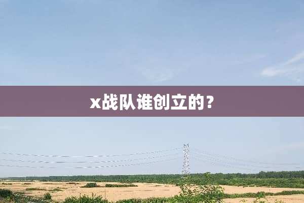 x战队谁创立的？