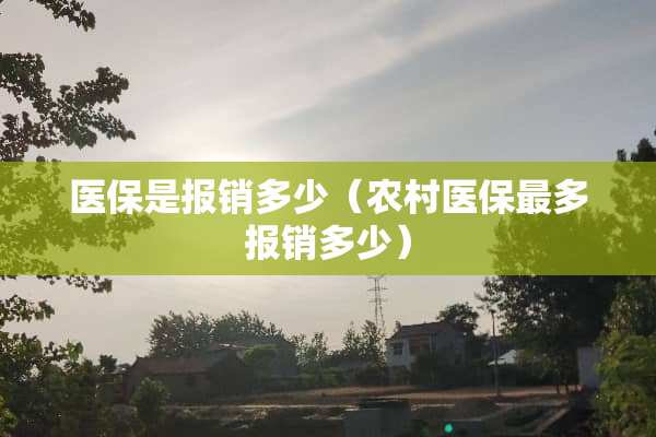 医保是报销多少（农**保最多报销多少）