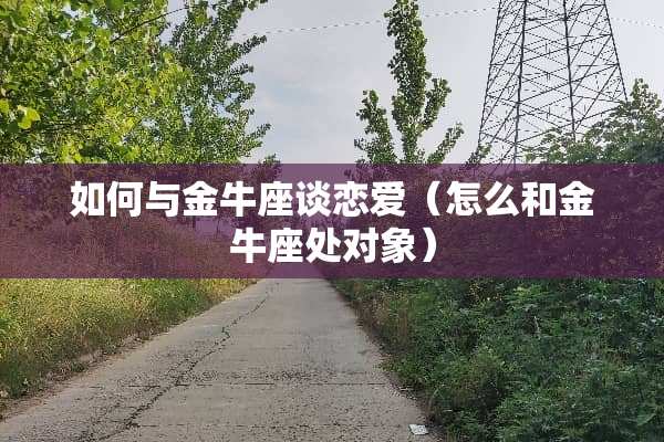 如何与金牛座谈恋爱（怎么和金牛座处对象）