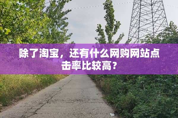 除了淘宝，还有什么网购网站点击率比较高？