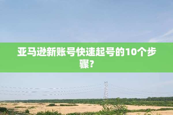 亚马逊新账号快速起号的10个步骤？