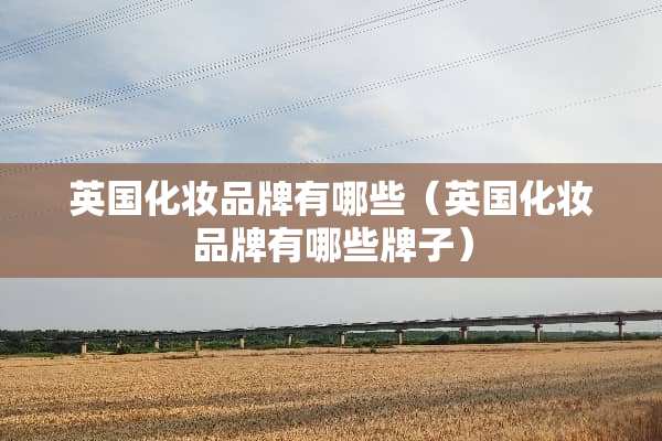 英国化妆品牌有哪些（英国化妆品牌有哪些牌子）