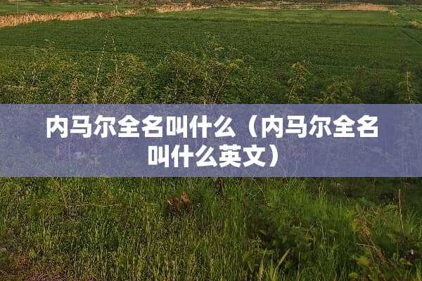 内马尔全名叫什么（内马尔全名叫什么英文）