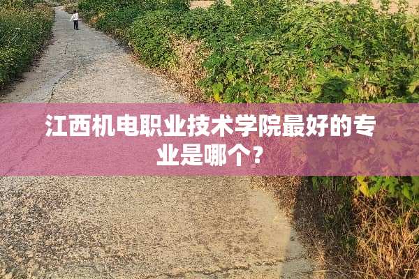 江西机电职业技术学院最好的专业是哪个？