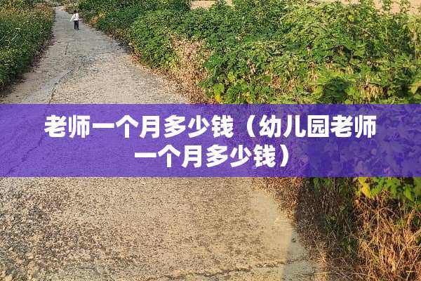 老师一个月多少钱（幼儿园老师一个月多少钱）