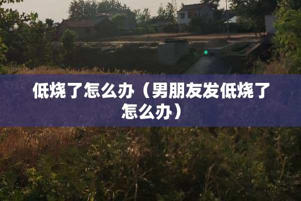 低烧了怎么办（男朋友发低烧了怎么办）