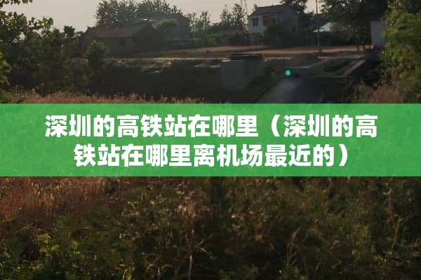 深圳的高铁站在哪里（深圳的高铁站在哪里离机场最近的）