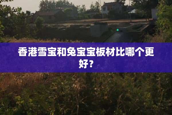 香港雪宝和兔宝宝板材比哪个更好？