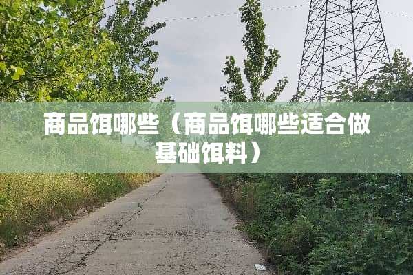 商品饵哪些（商品饵哪些适合做基础饵料）