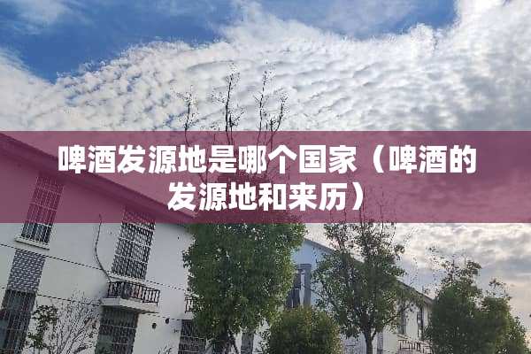 啤酒发源地是哪个国家（啤酒的发源地和来历）