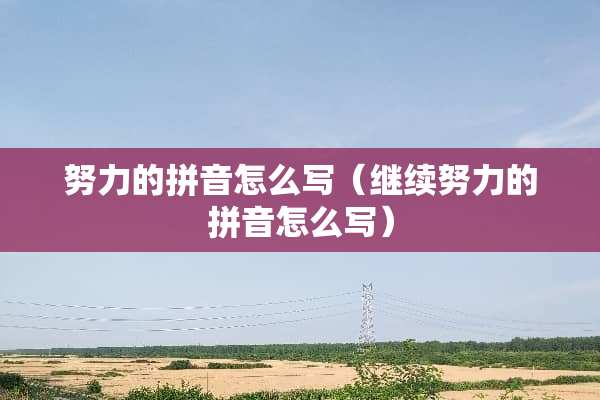 努力的拼音怎么写（继续努力的拼音怎么写）