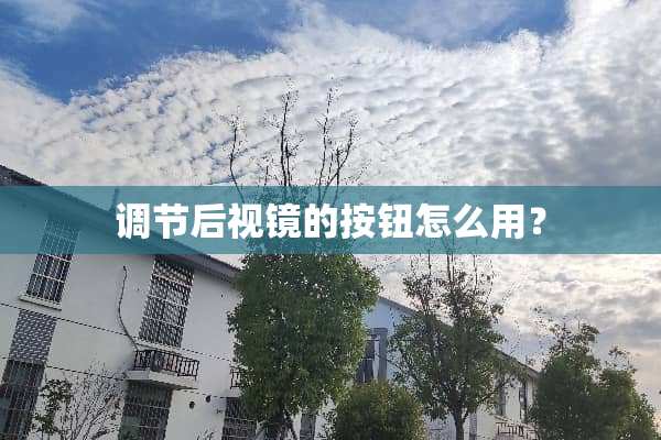 调节后视镜的按钮怎么用？
