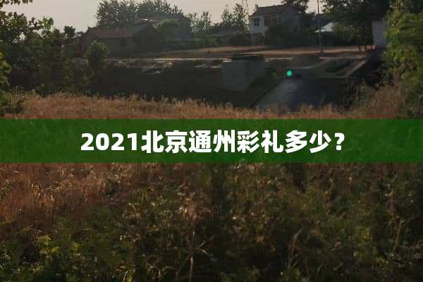 2021北京通州彩礼多少？