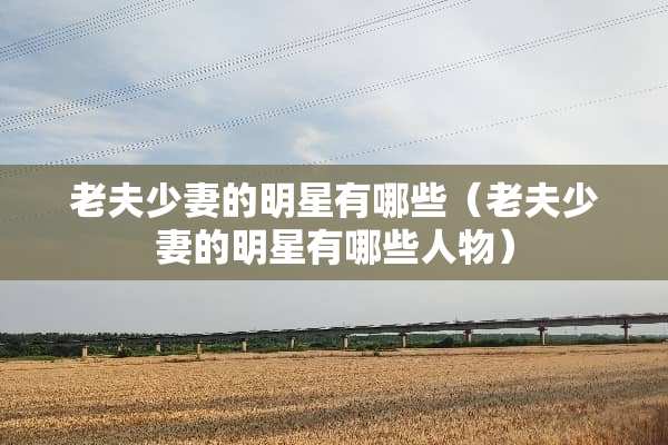 老夫少妻的明星有哪些（老夫少妻的明星有哪些人物）