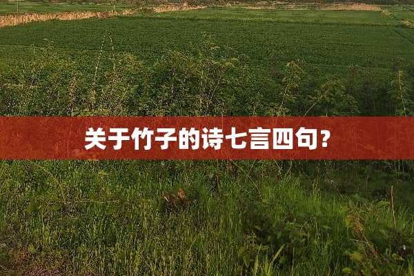 关于竹子的诗七言四句？