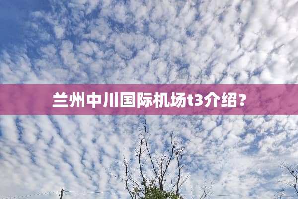 兰州中川国际机场t3介绍？