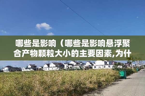 哪些是影响（哪些是影响悬浮聚合产物颗粒大小的主要因素,为什么）