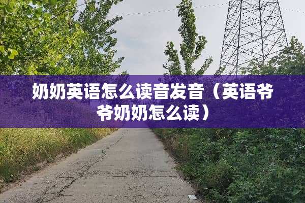 奶奶英语怎么读音发音（英语爷爷奶奶怎么读）