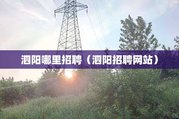 泗阳哪里招聘（泗阳招聘网站）
