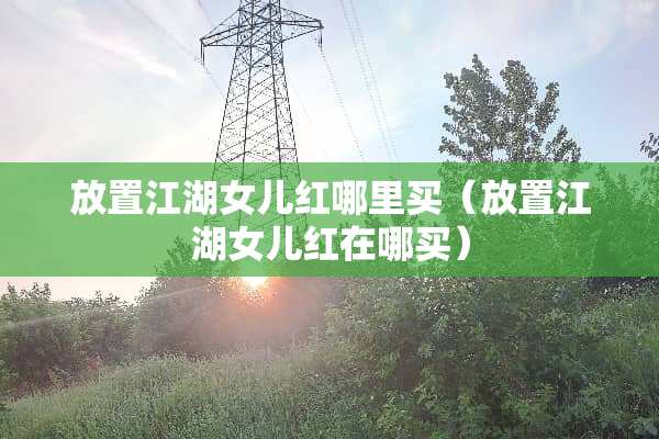 放置江湖女儿红哪里买（放置江湖女儿红在哪买）