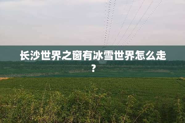 长沙世界之窗有冰雪世界怎么走？