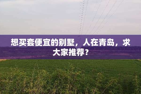 想买套便宜的别墅，人在青岛，求大家推荐？