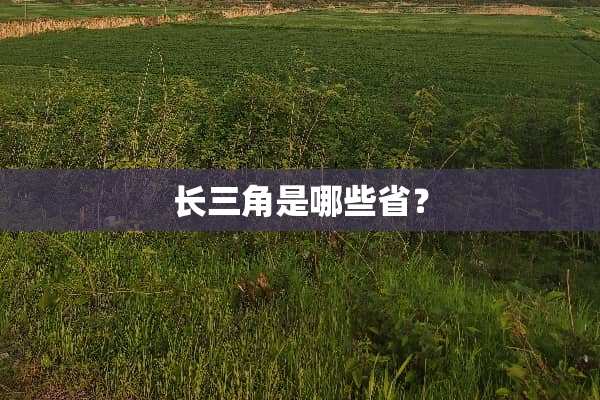 长三角是哪些省？