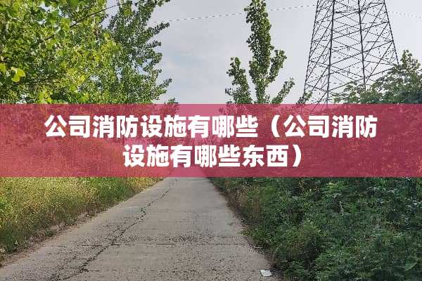 公司消防设施有哪些（公司消防设施有哪些东西）