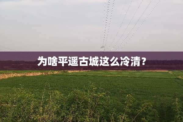 为啥平遥古城这么冷清？