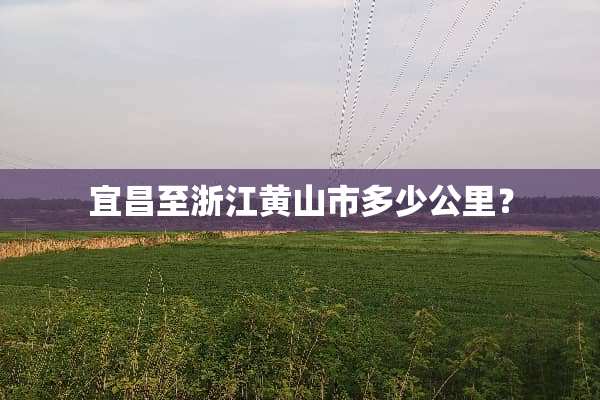 宜昌至浙江黄山市多少公里？