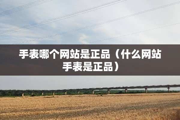手表哪个网站是正品（什么网站手表是正品）