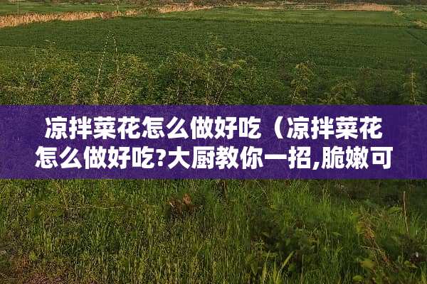 凉拌菜花怎么做好吃（凉拌菜花怎么做好吃?大厨教你一招,脆嫩可口,家常美味）