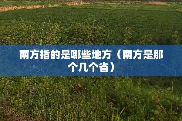 南方指的是哪些地方（南方是那个几个省）