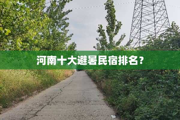 河南十大避暑民宿排名？