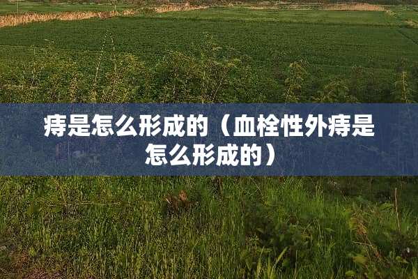 痔是怎么形成的（血栓性外痔是怎么形成的）