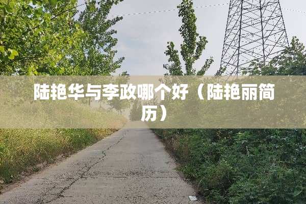 陆艳华与李政哪个好（陆艳丽简历）