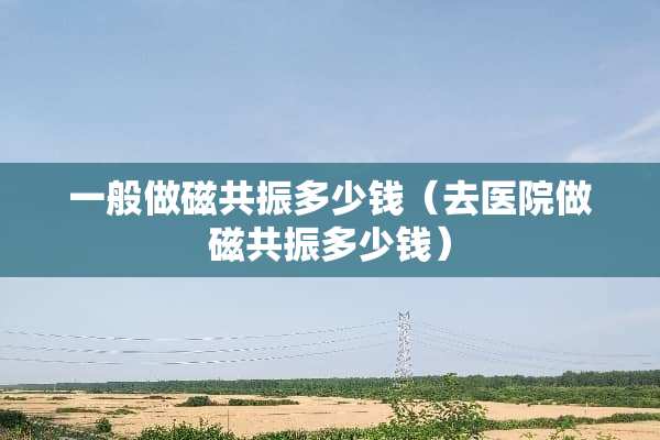 一般做磁共振多少钱（去医院做磁共振多少钱）