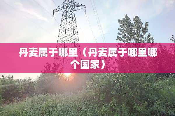 丹麦属于哪里（丹麦属于哪里哪个国家）